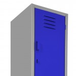 Locker metálico dual chico - 5 puertas azul